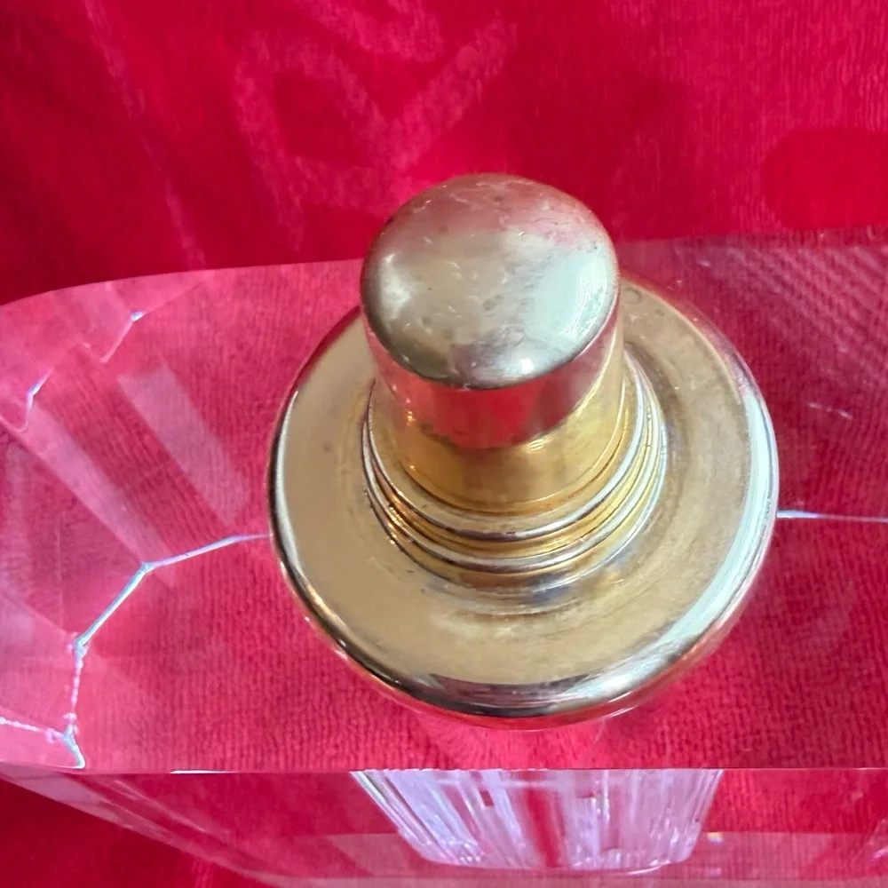 Rare Krystalique Large Fragrance Lamp by Scentier Vintage Crystal Gold Catalytic